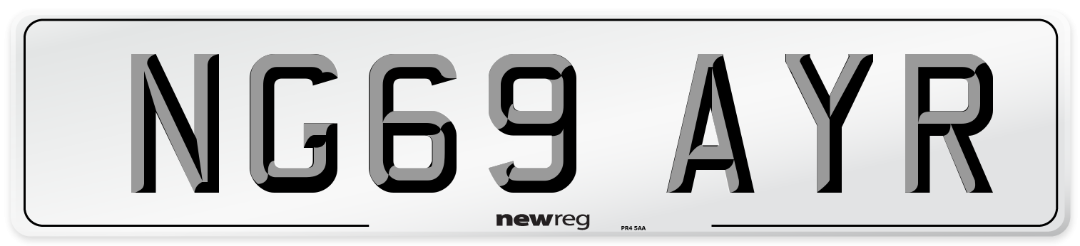 NG69 AYR Number Plate from New Reg